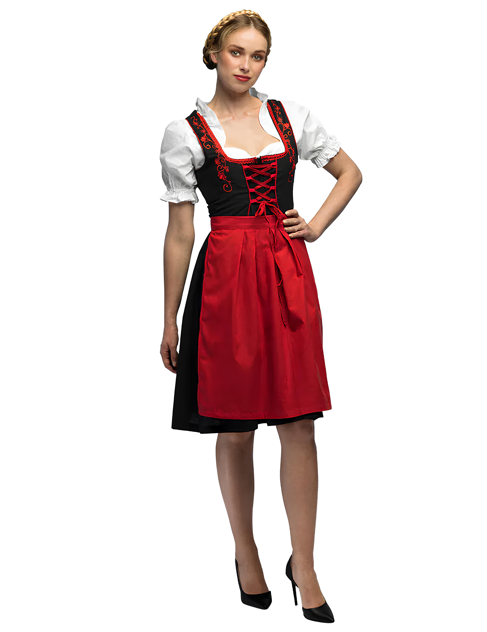 Bayerin Damenkostüm Dirndl schwarz rot Bavaroise Bayerin Damenkostüm Dirndl schwarz rot Bavaroise von BOLAND BV