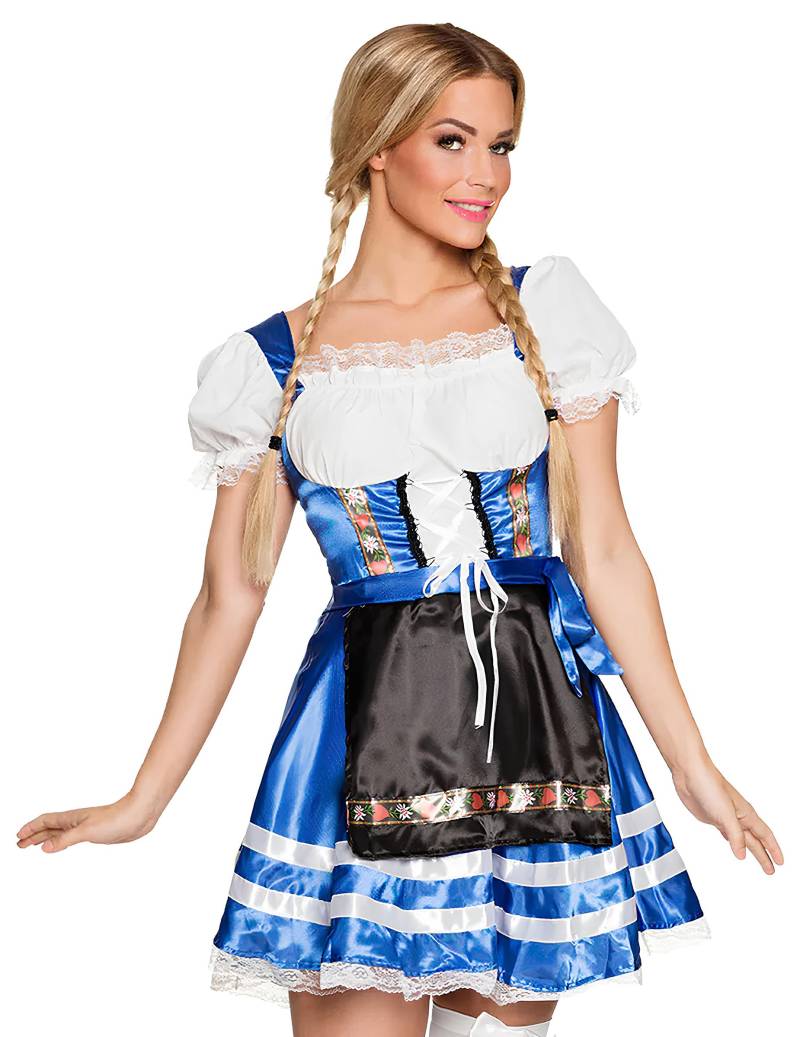 Bayerin Damenkostüm kurzes Dirndl blau von BOLAND BV