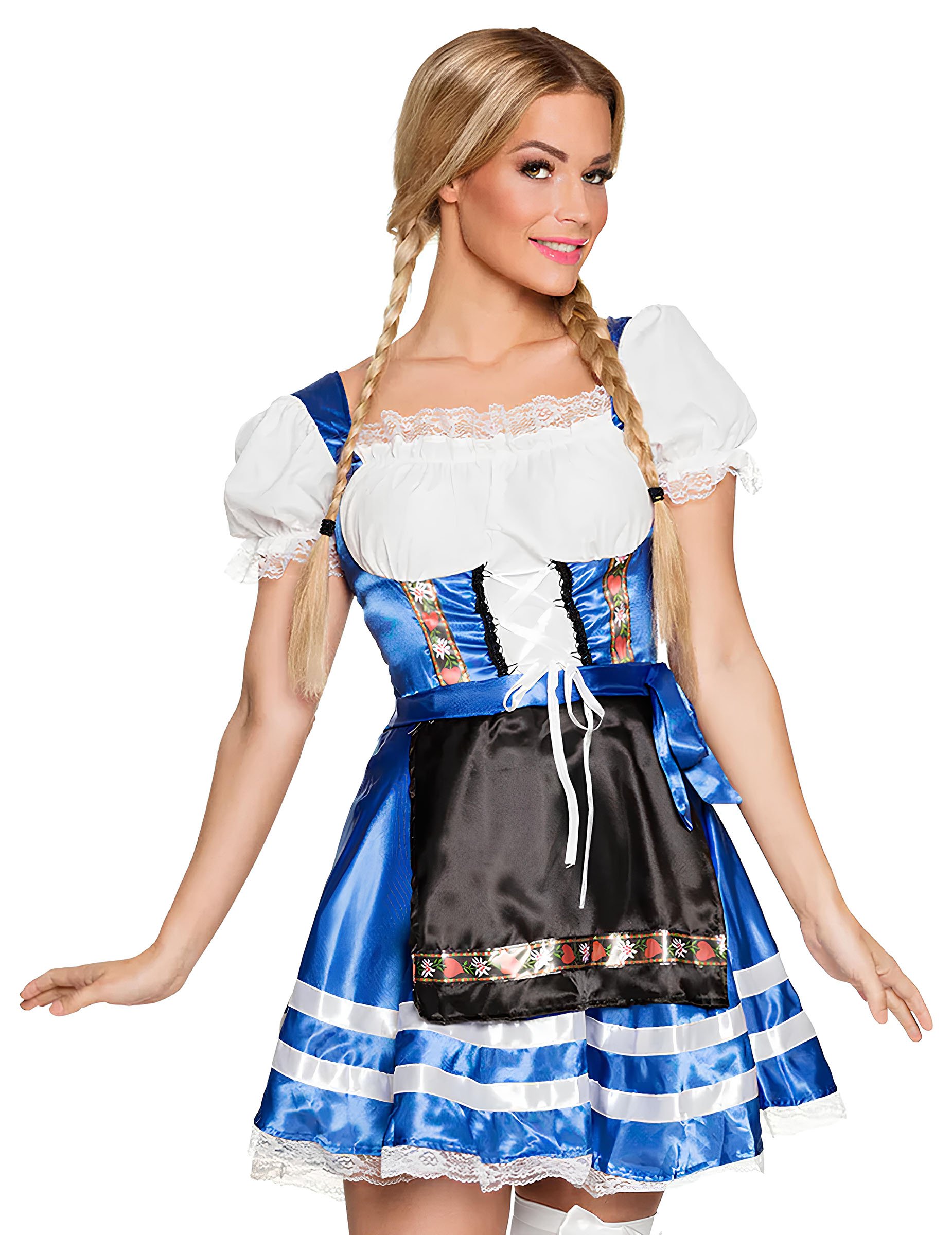 Bayerin Damenkostüm kurzes Dirndl blau von BOLAND BV
