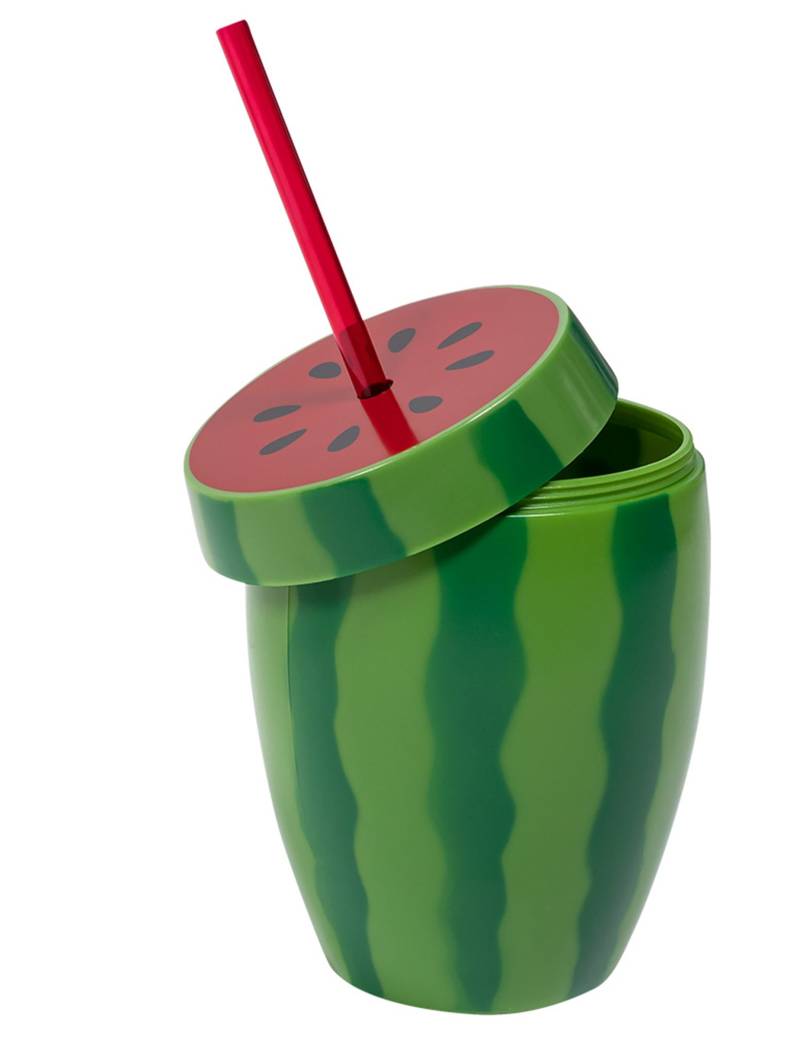Becher Wassermelone mit Strohhalm von BOLAND BV