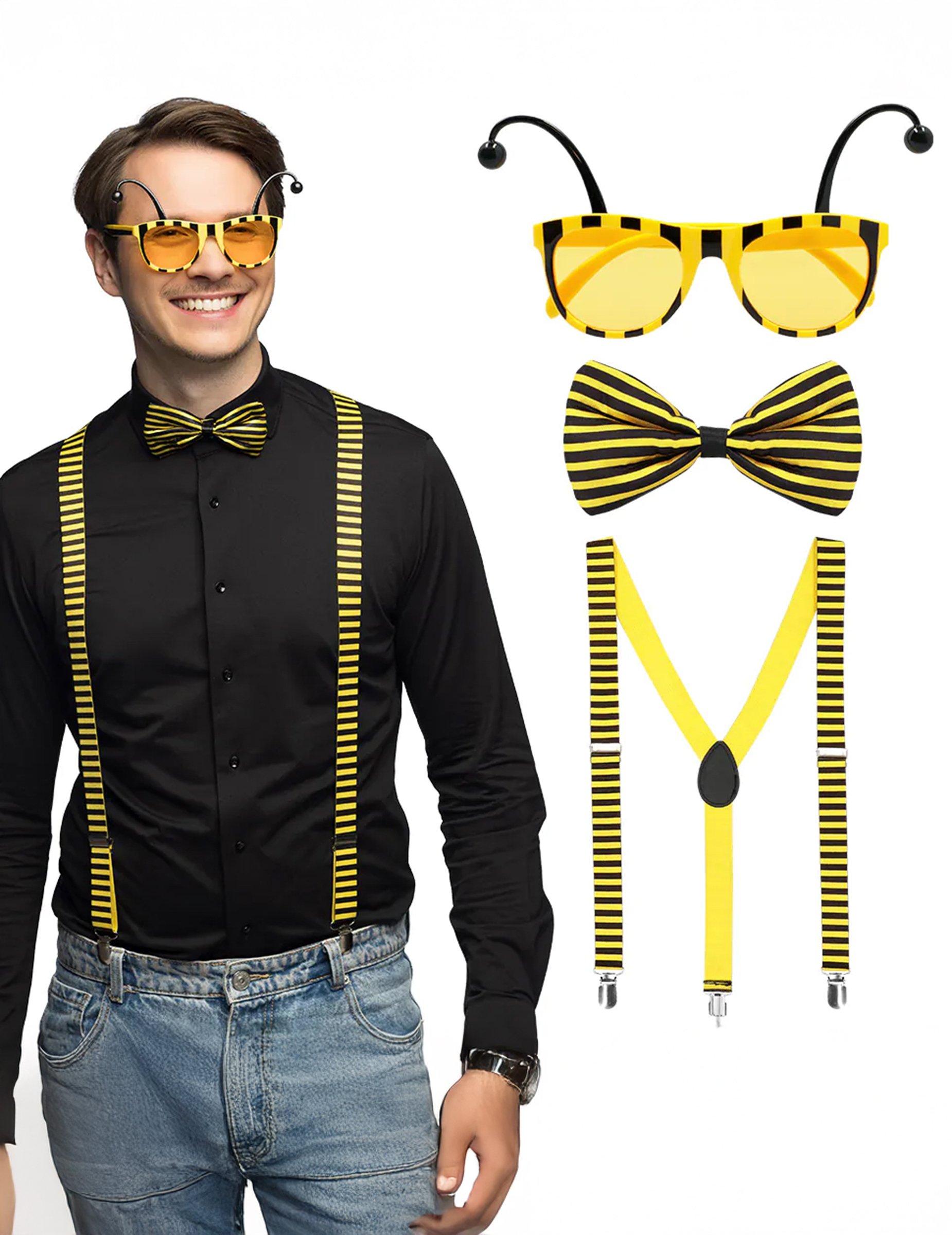 Biene Kostüm Zubehör Set Erwachsene Accessoires Biene für Erwachsene von BOLAND BV