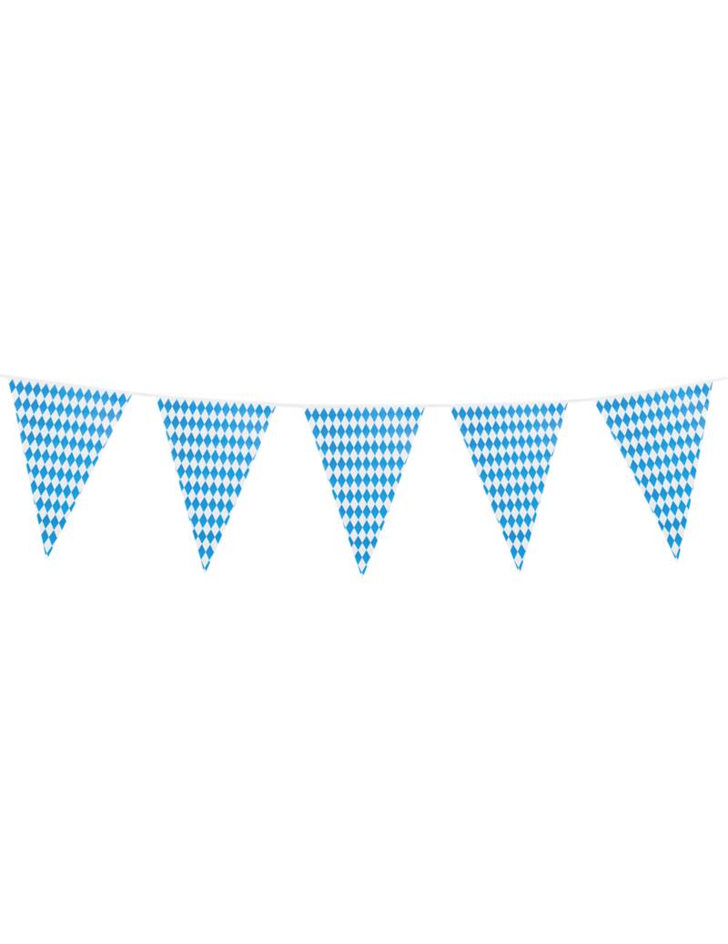 Bierfest Girlande Party-Plastikgirlande 10 Meter blau-weiss von BOLAND BV
