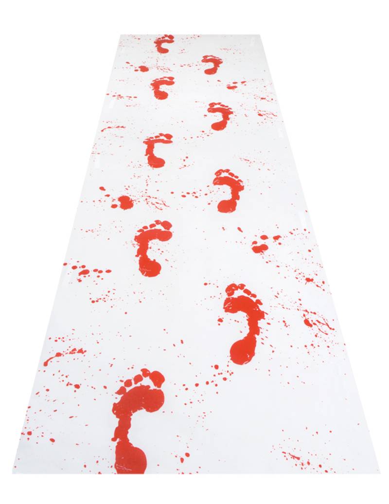 Blutiger Halloween-Läufer Teppich weiss-rot 450x60cm von BOLAND BV