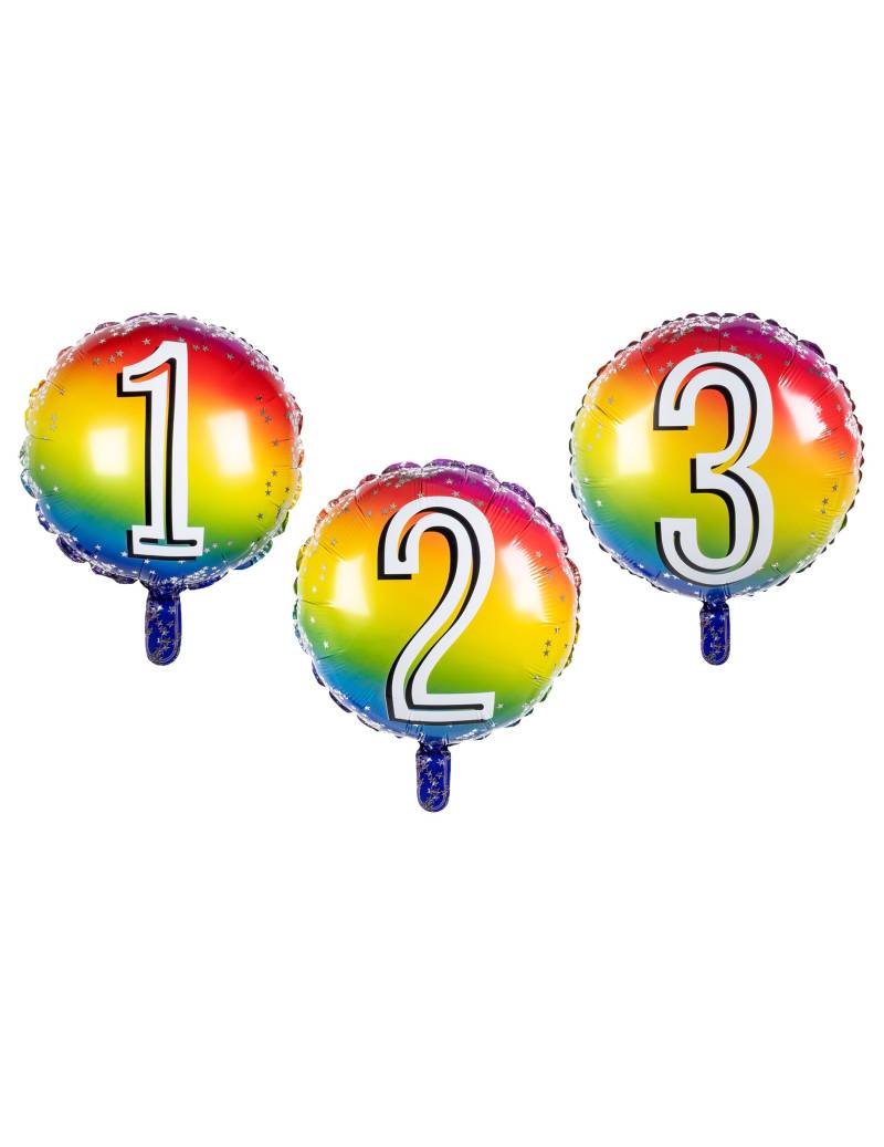 Bunter Zahlenballon 45 cm Aluminiumballon Heliumgeburtstag Bunter Zahlenballon 45 cm Aluminiumballon Heliumgeburtstag von BOLAND BV