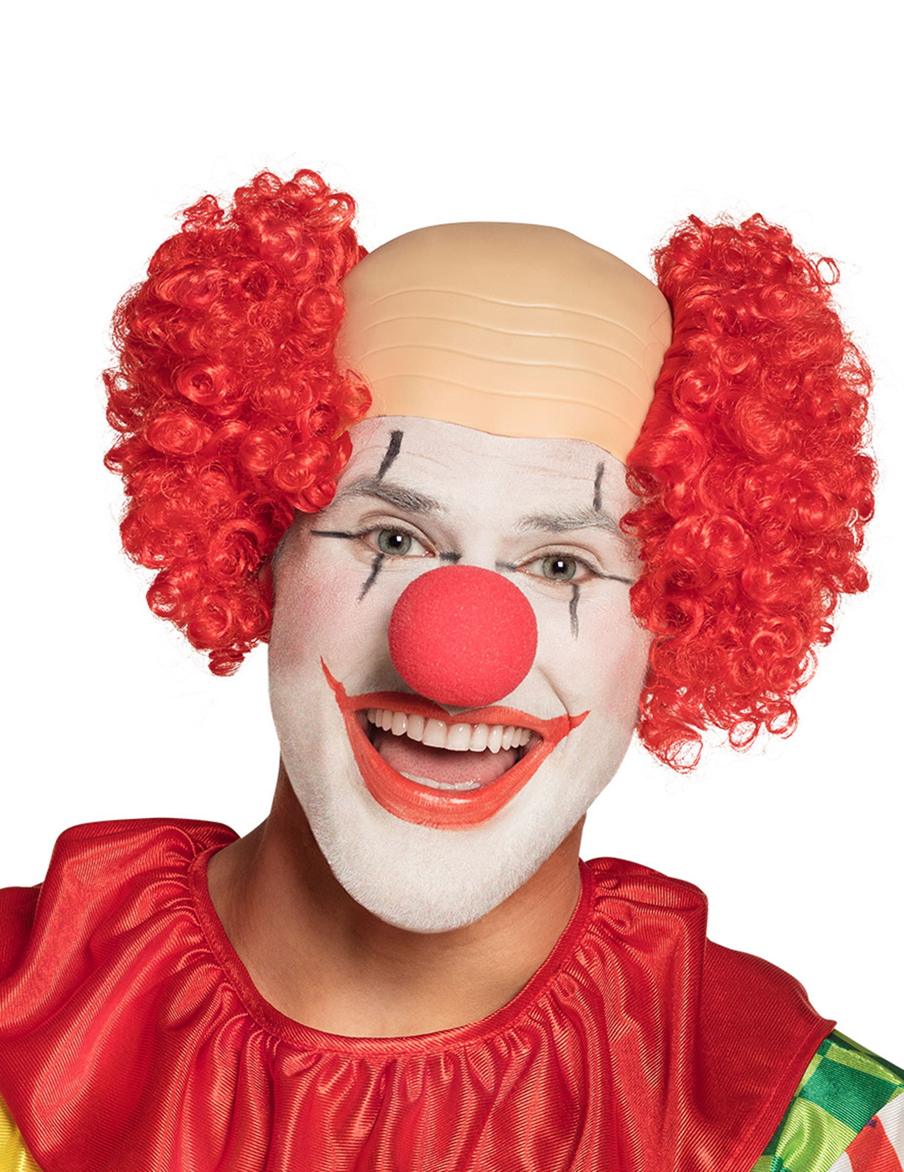 Clown-Perücke für Männer Halbglatzenperücke Karnevals-Perücke rot-beige Clown-Perücke für Männer Halbglatzenperücke Karnevals-Perücke rot-beige von BOLAND BV