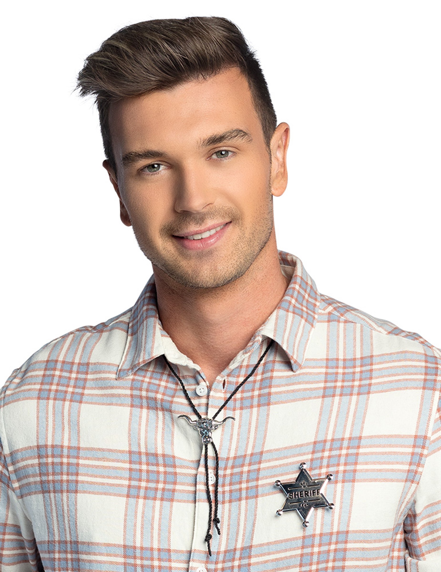 Cowboy-Accessoire-Set Sheriffstern und Halsschmuck schwarz-silber Cowboy-Accessoire-Set Sheriffstern und Halsschmuck schwarz-silber von BOLAND BV
