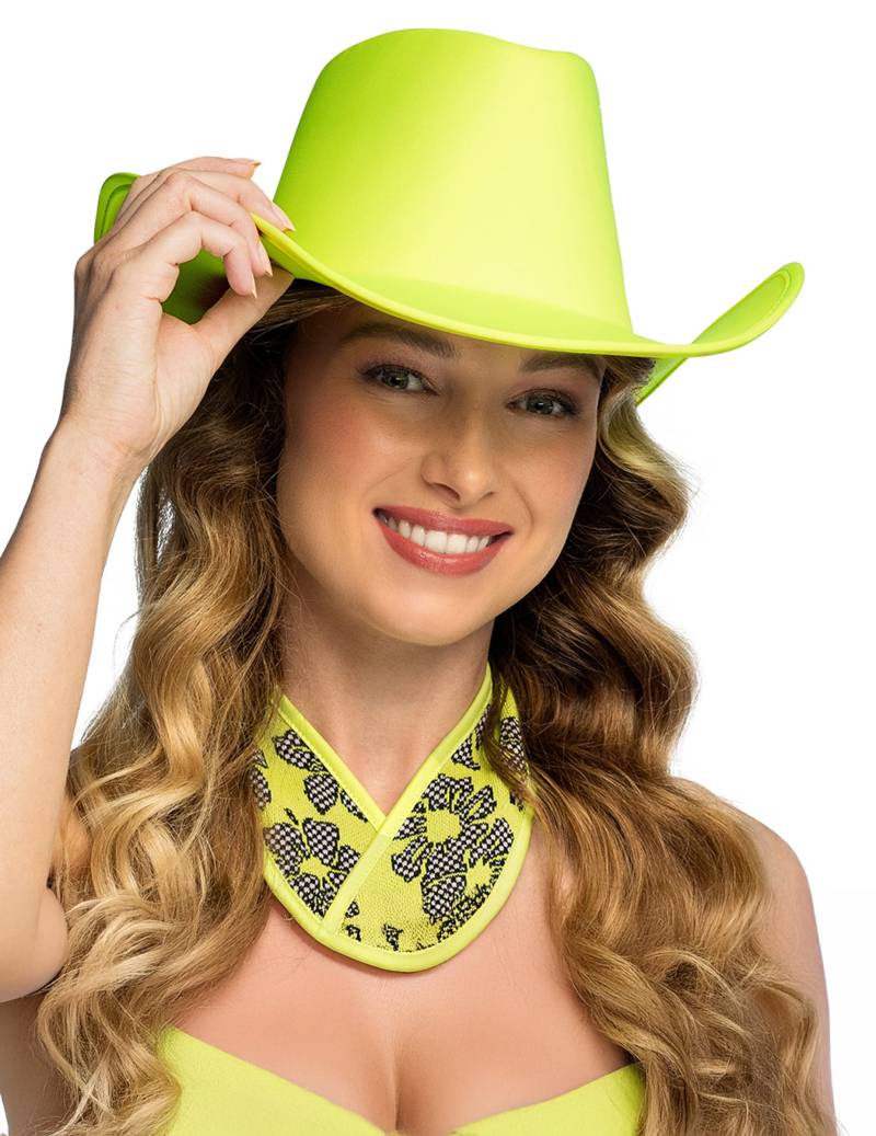 Cowboyhut Neon Gelb für Erwachsene von BOLAND BV