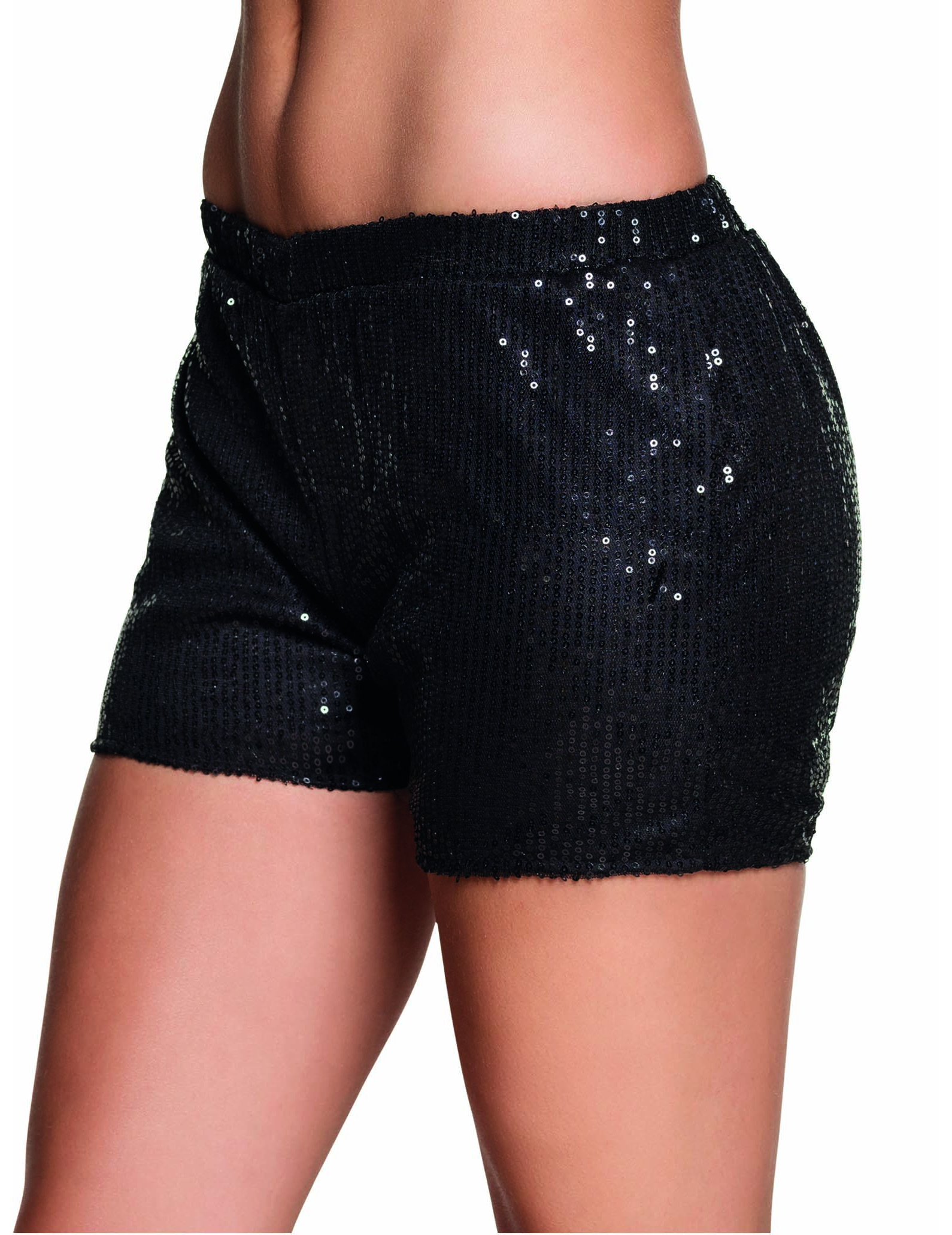 Damen Hotpants mit Pailletten in Schwarz Damen Hotpants mit Pailletten in Schwarz von BOLAND BV