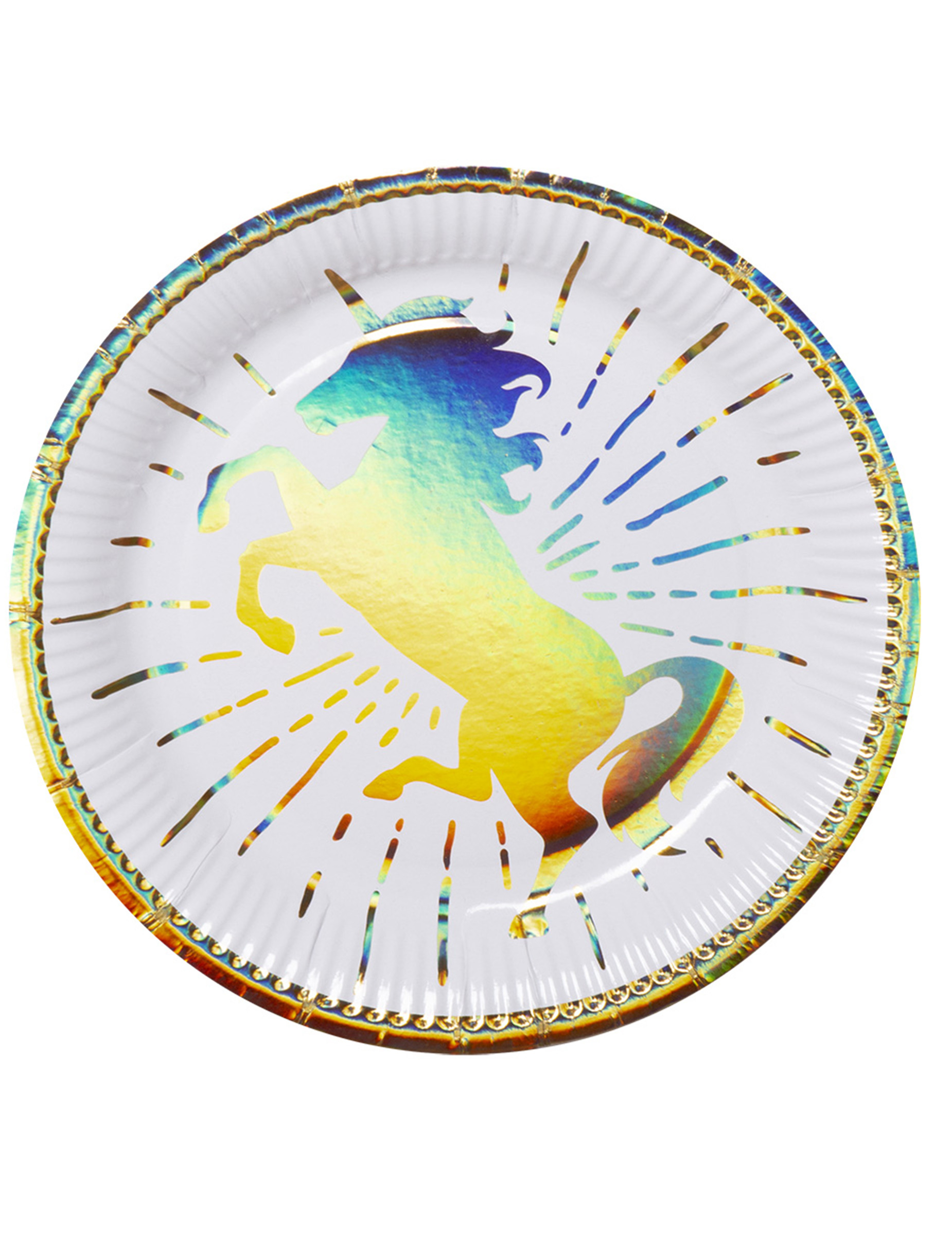 Einhorn-Pappteller 6 Stück bunt 23 cm Einhorn-Pappteller 6 Stück bunt 23 cm von BOLAND BV