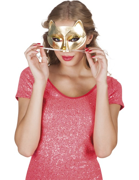 Elegante Katzen Halbmaske gold Elegante Katzen Halbmaske gold von BOLAND BV
