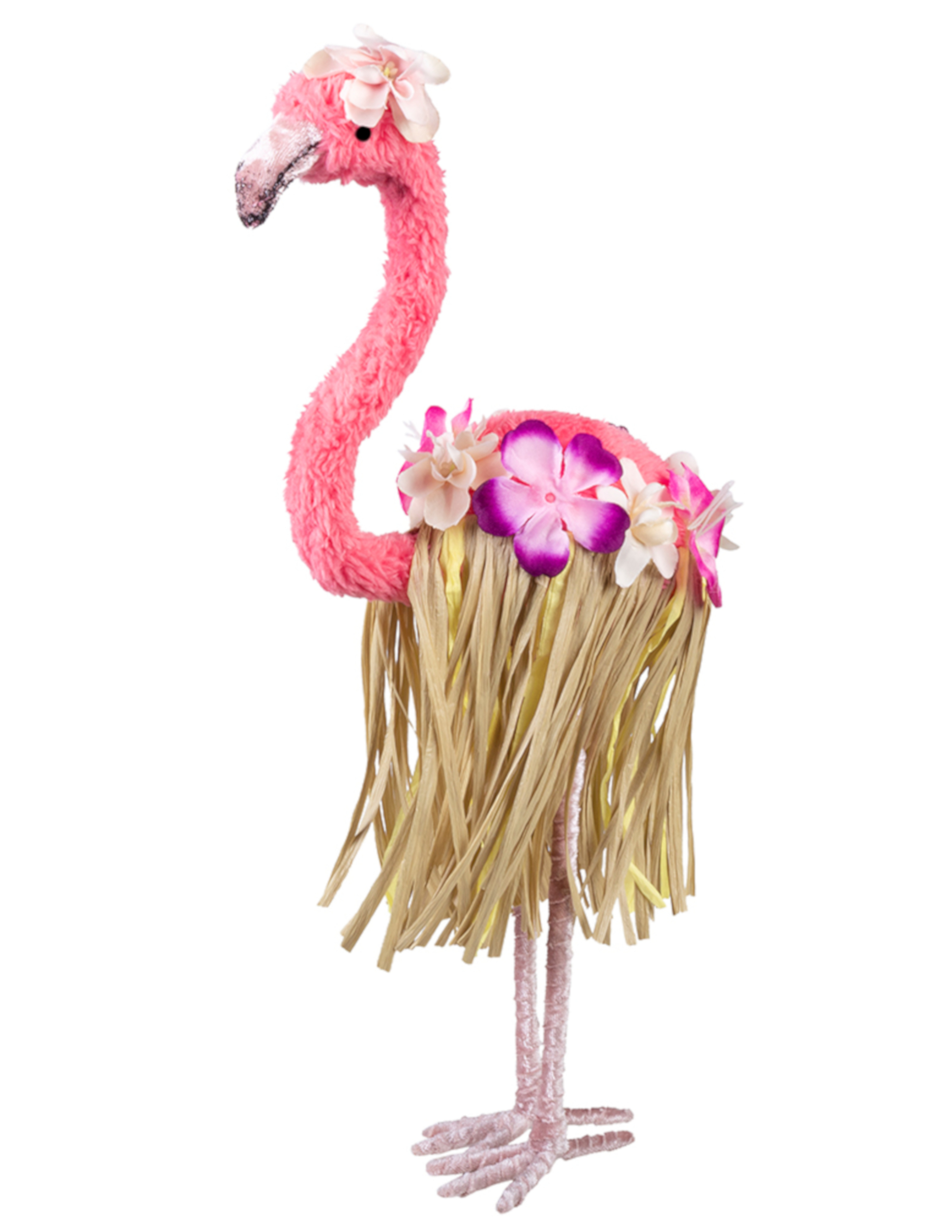 Flamingo-Dekofigur Partydeko Sommerparty rosa-braun 35x16 cm von BOLAND BV