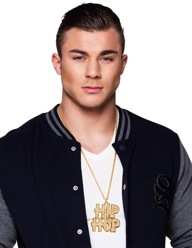 Gangster Kette Halskette Hip Hop für Erwachsene gold von BOLAND BV