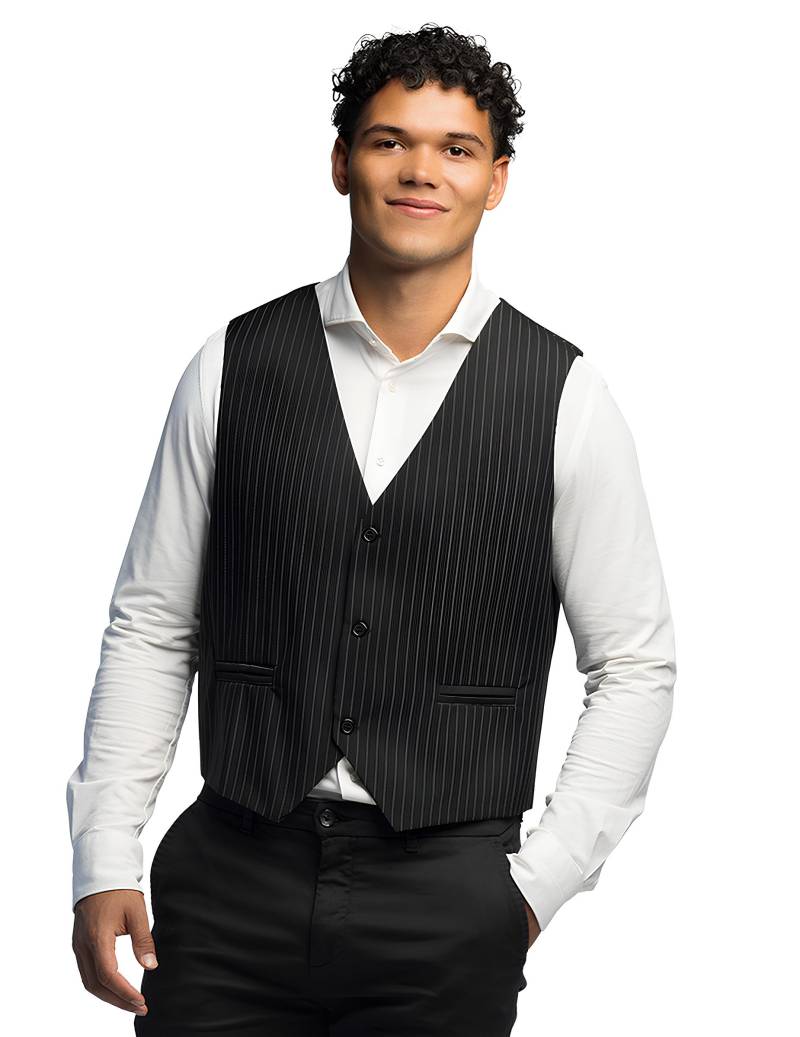 Gestreifte Weste schwarz Gestreifte Weste schwarz von BOLAND BV
