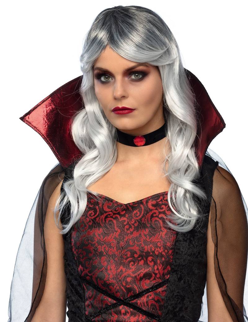 Gewellte Halloween-Perücke für Erwachsene Grau von BOLAND BV