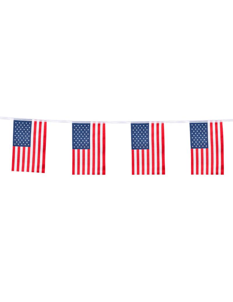 Girlande USA Hängedeko rot-weiss-blau 5 m lang von BOLAND BV