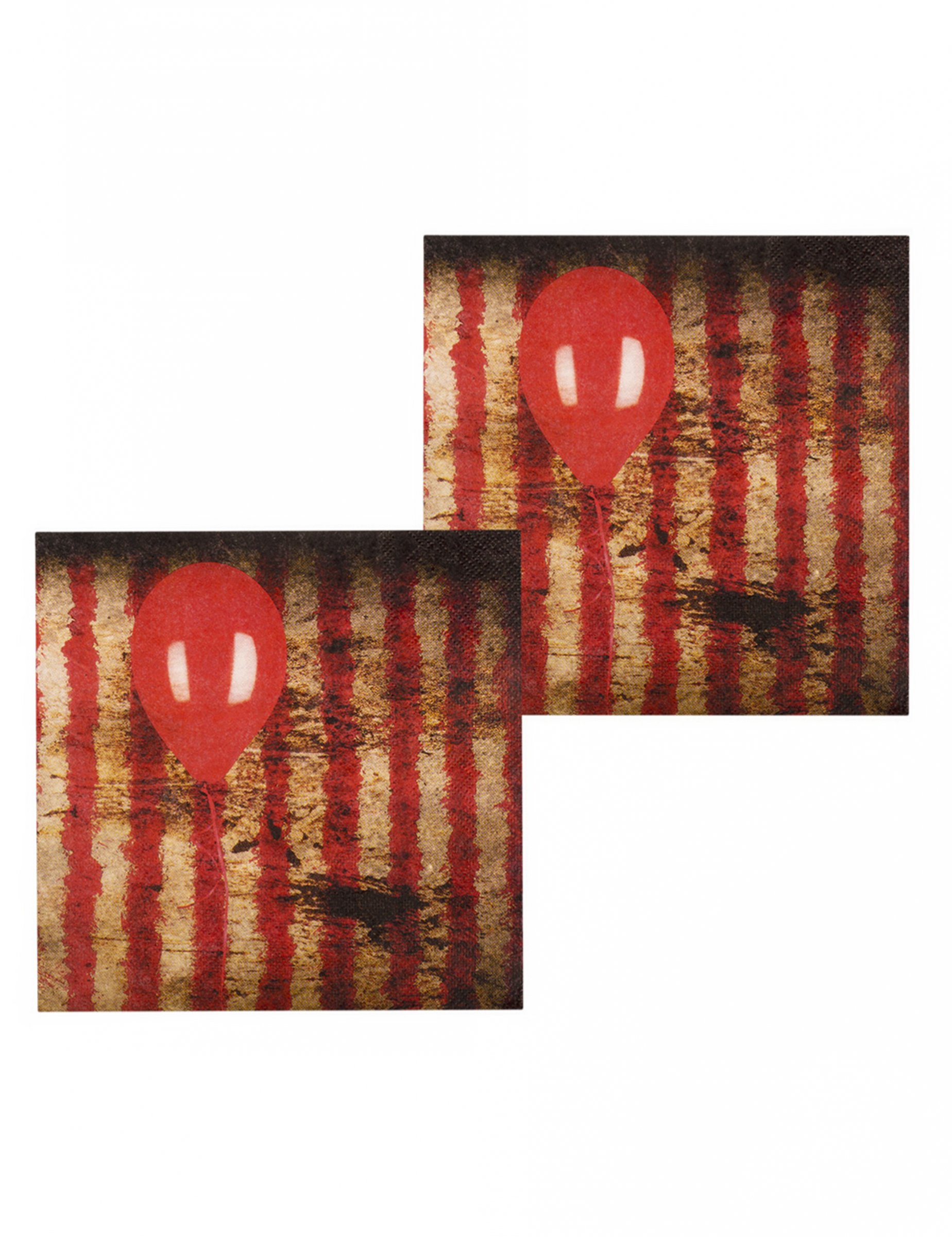Gruselclown-Servietten mit Luftballon 12 Stück Halloween-Dekoration rot-schwarz 33x33cm Gruselclown-Servietten mit Luftballon 12 Stück Halloween-Dekoration rot-schwarz 33x33cm von BOLAND BV
