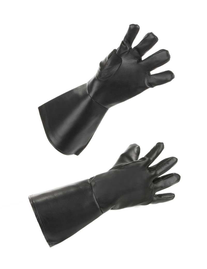 Handschuhe Leder-Optik lang schwarz von BOLAND BV