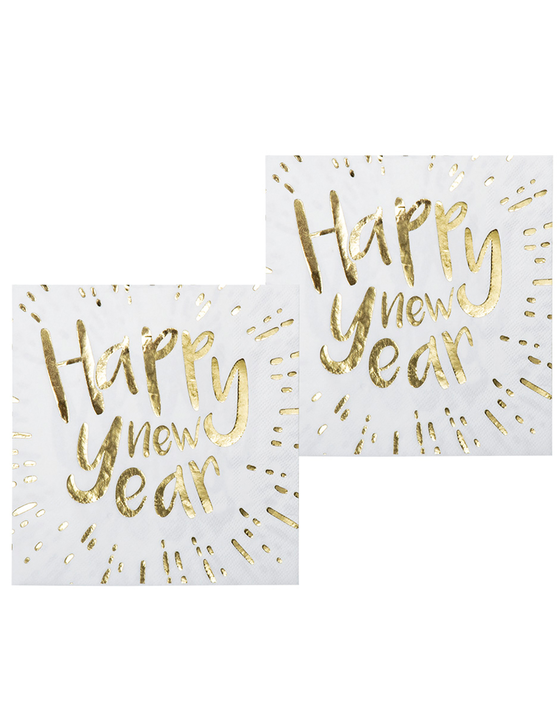 Happy New Year Servietten 20 Stk. weiß gold Happy New Year Servietten 20 Stk. weiß gold von BOLAND BV