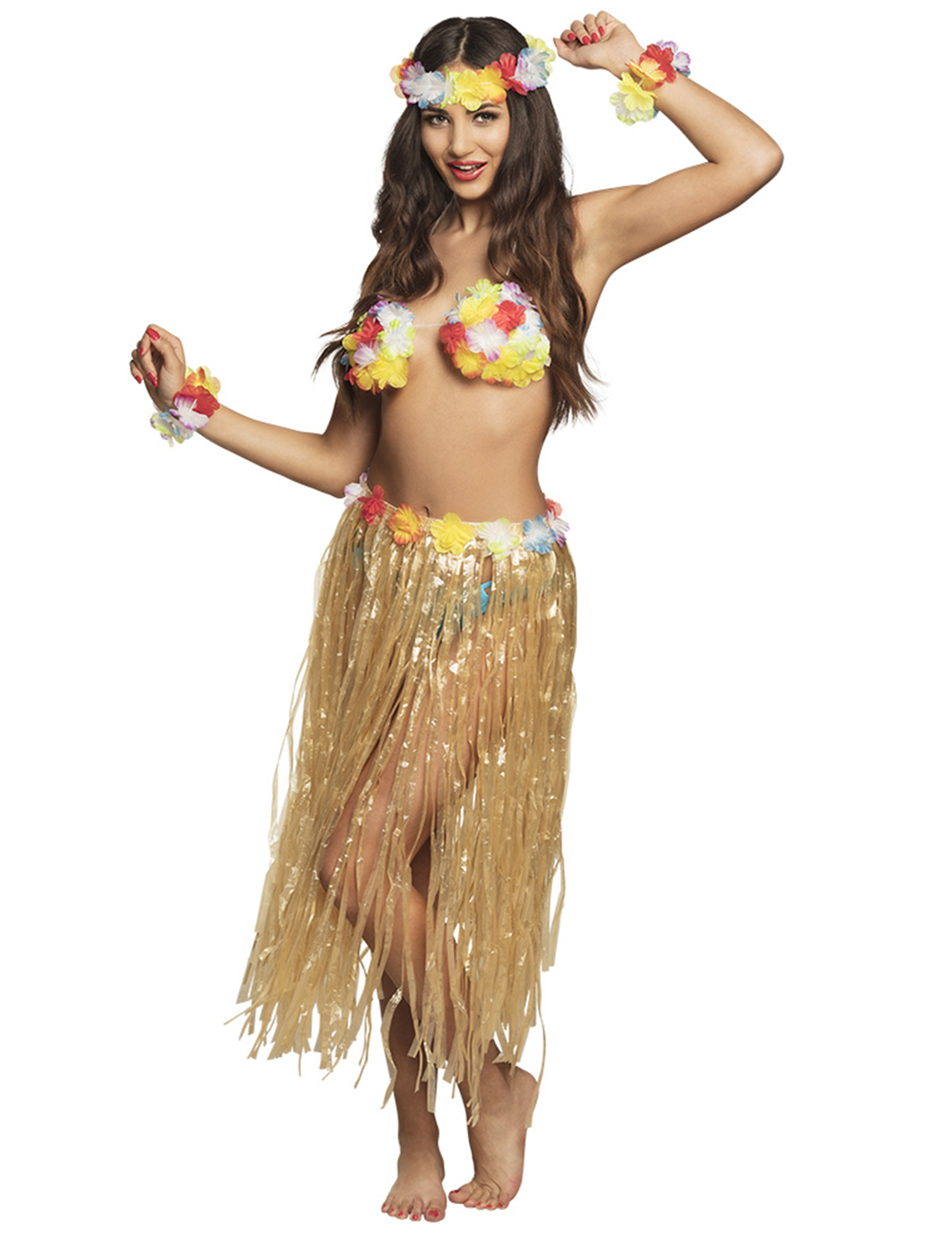 Hawaii-Set für Erwachsene Kostüm-Set bunt von BOLAND BV