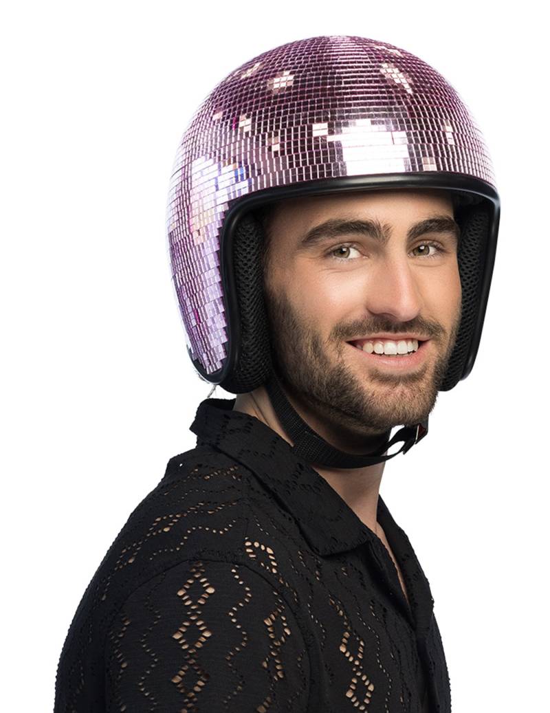 Helm Diskokugel Pink für Erwachsene von BOLAND BV