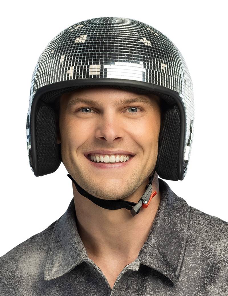 Helm Diskokugel Silber für Erwachsene von BOLAND BV