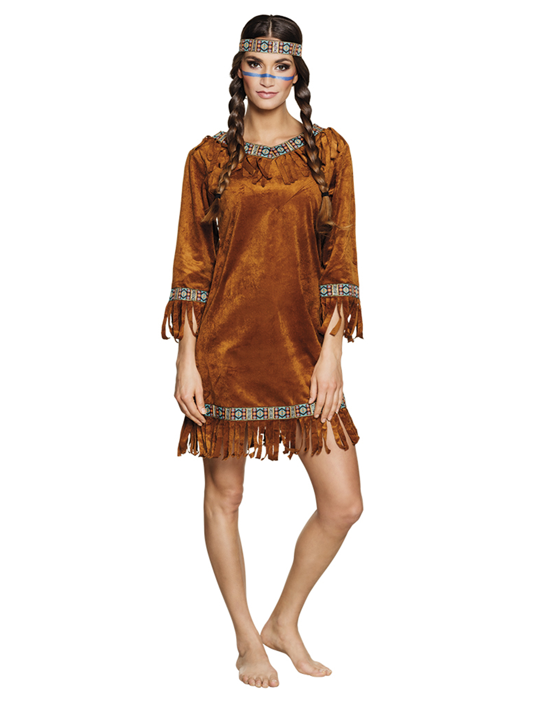 Klassisches Indianerin-Kostüm für Damen Karnevalskostüm braun Klassisches Indianerin-Kostüm für Damen Karnevalskostüm braun von BOLAND BV