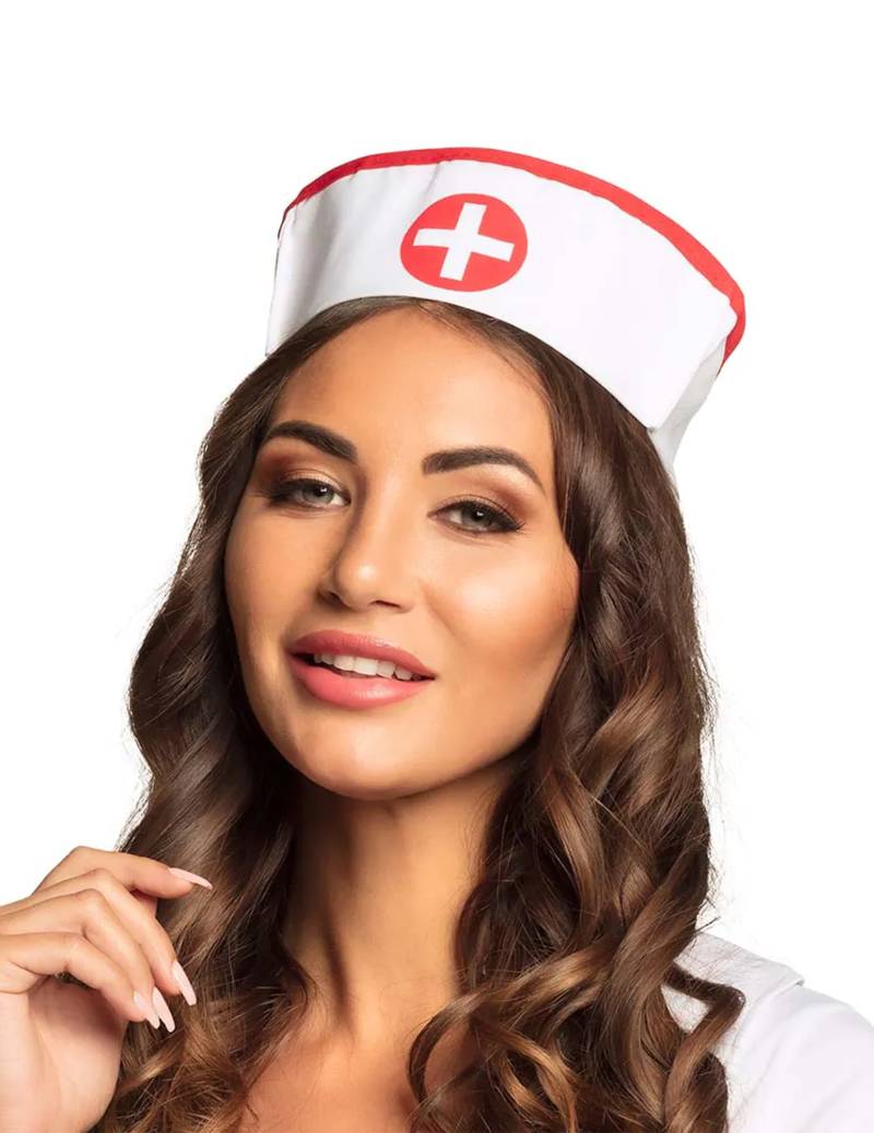 Krankenschwester Haube weiss-rot von BOLAND BV