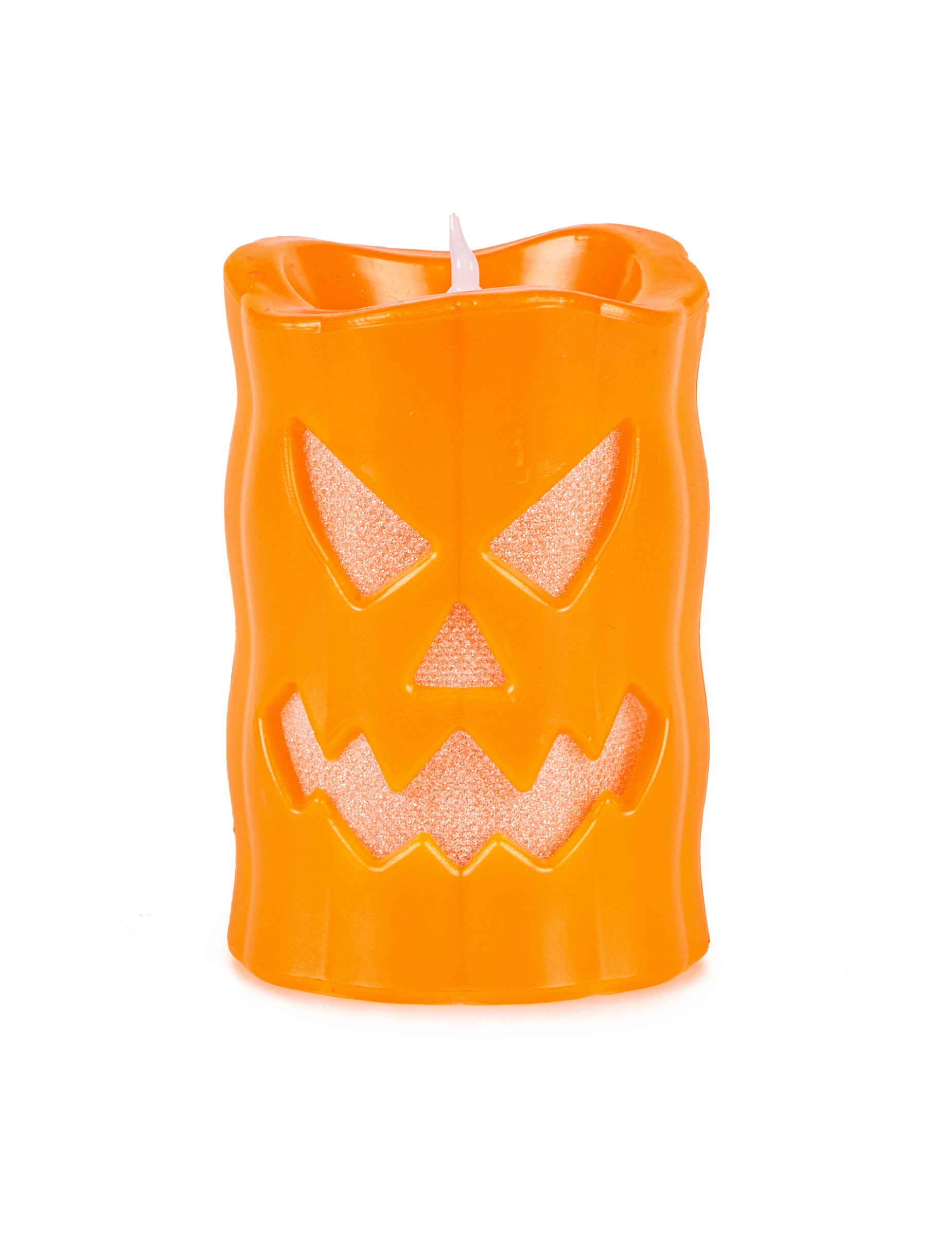 Kürbis LED-Kerze Halloween Tischdeko 10cm orange Kürbis LED-Kerze Halloween Tischdeko 10cm orange von BOLAND BV