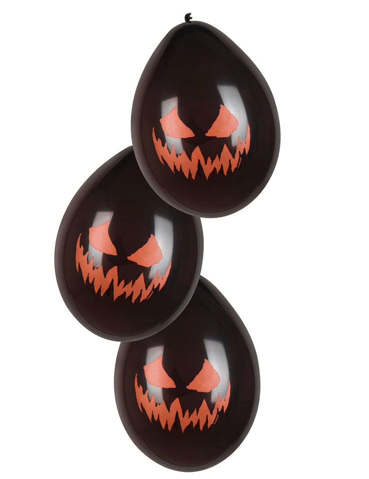 Kürbis-Luftballons Halloween-Dekoration 6 Stück schwarz-orange 25cm Kürbis-Luftballons Halloween-Dekoration 6 Stück schwarz-orange 25cm von BOLAND BV