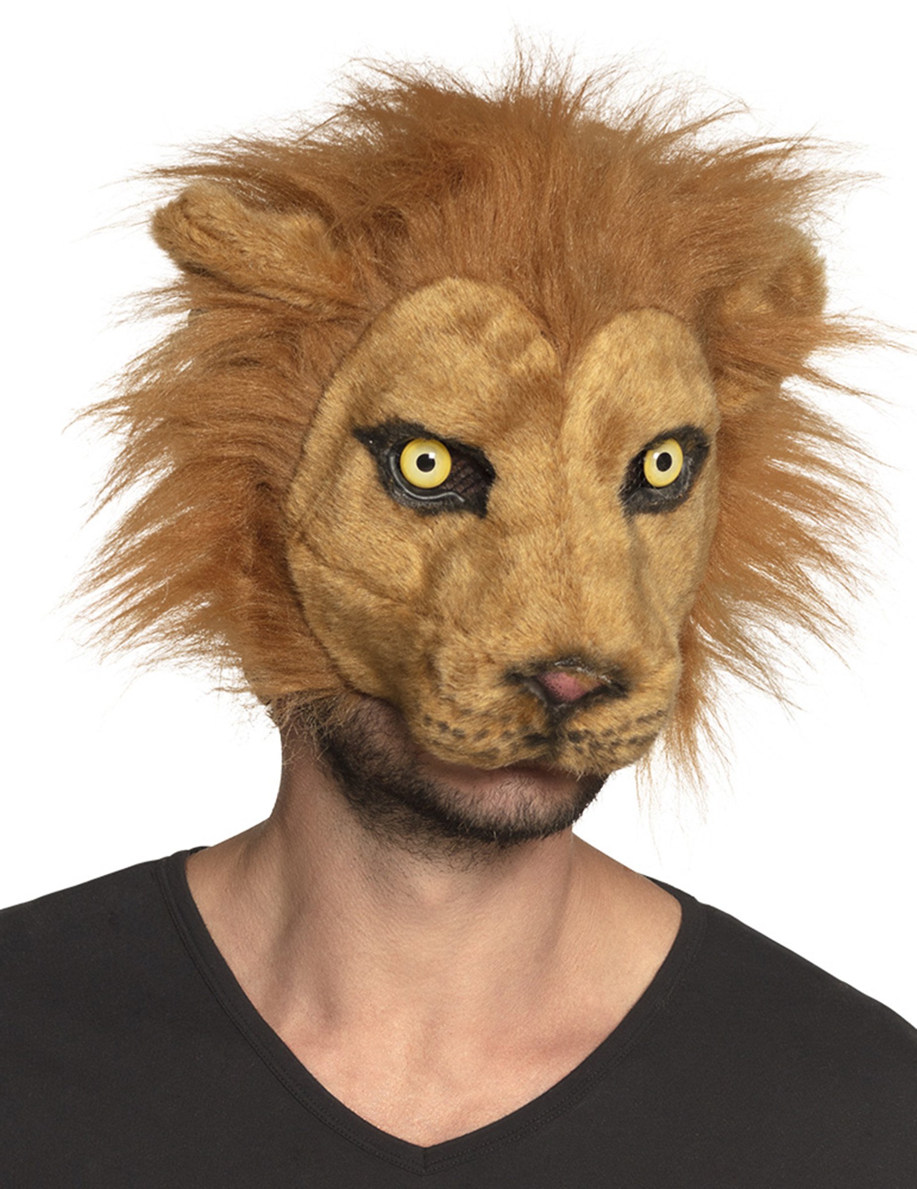 Löwen-Maske Tier-Maske Karneval braun von BOLAND BV