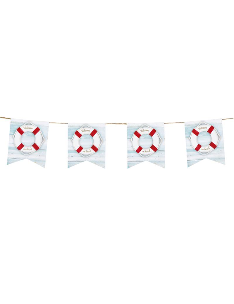 Maritime Girlande weiss-rot 4m von BOLAND BV