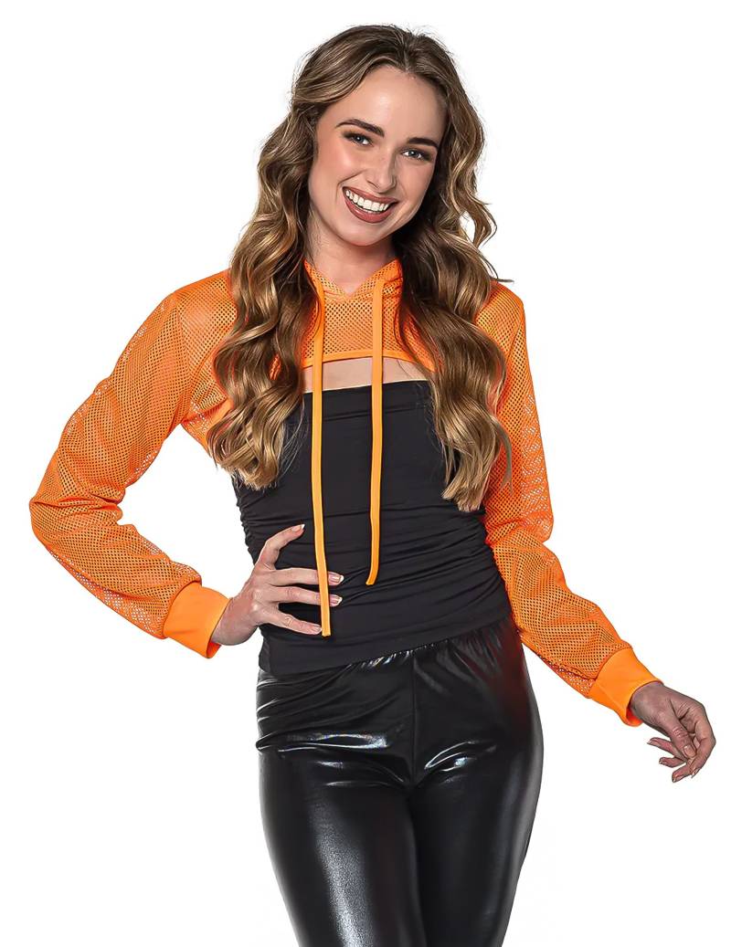 Neonorangefarbener Netz-Bolero für Damen von BOLAND BV