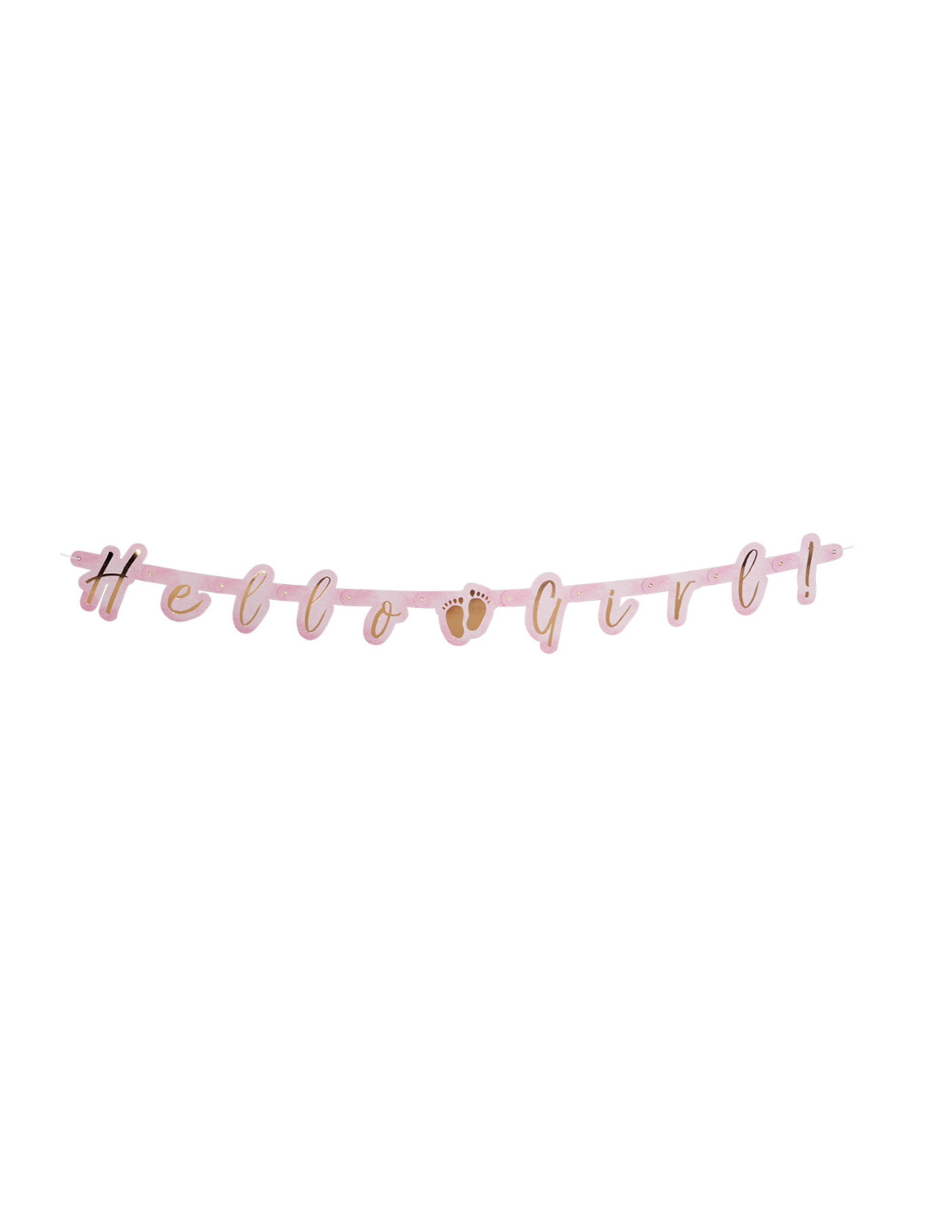 Papp-Buchstabengirlande Hello Girl Rosa und Gold 140 cm für Baby Shower Papp-Buchstabengirlande Hello Girl Rosa und Gold 140 cm für Baby Shower von BOLAND BV