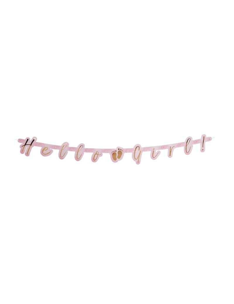 Papp-Buchstabengirlande Hello Girl Rosa und Gold 140 cm für Baby Shower Papp-Buchstabengirlande Hello Girl Rosa und Gold 140 cm für Baby Shower von BOLAND BV