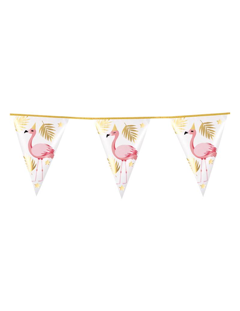 Partygirlande Flamingos und Palmen bunt 4 m von BOLAND BV