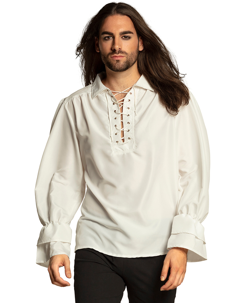 Pirat-Shirt für Herren Mittelalter-Hemd weiss Pirat-Shirt für Herren Mittelalter-Hemd weiss von BOLAND BV