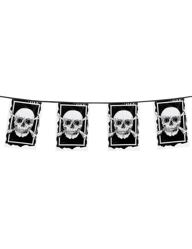 Piraten-Wimpelgirlande Jolly Roger 30 x 20 cm von BOLAND BV