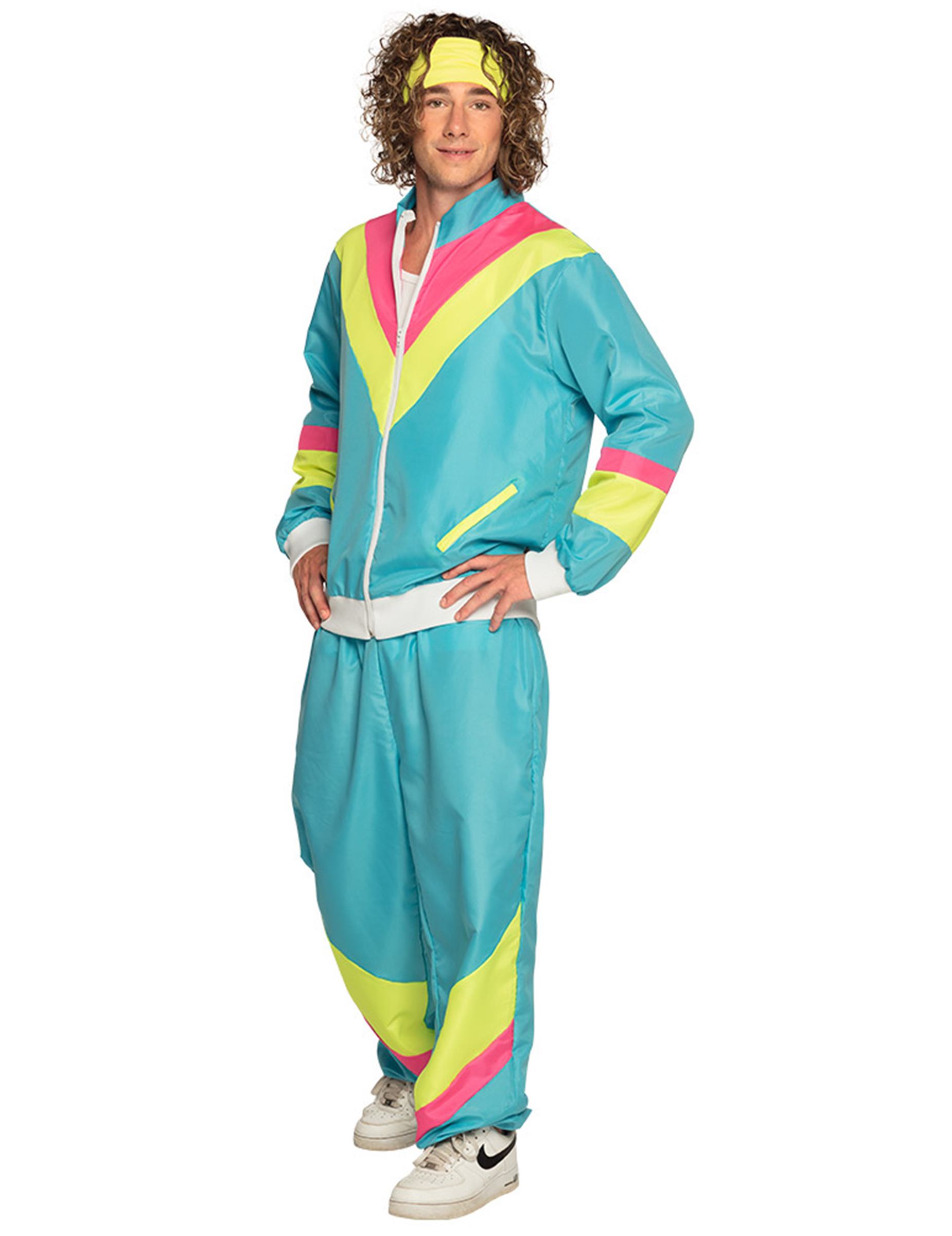 Retro Jogginganzug Herren Neon Effekt 90er Jahre blau Retro Jogginganzug Herren Neon Effekt 90er Jahre blau von BOLAND BV