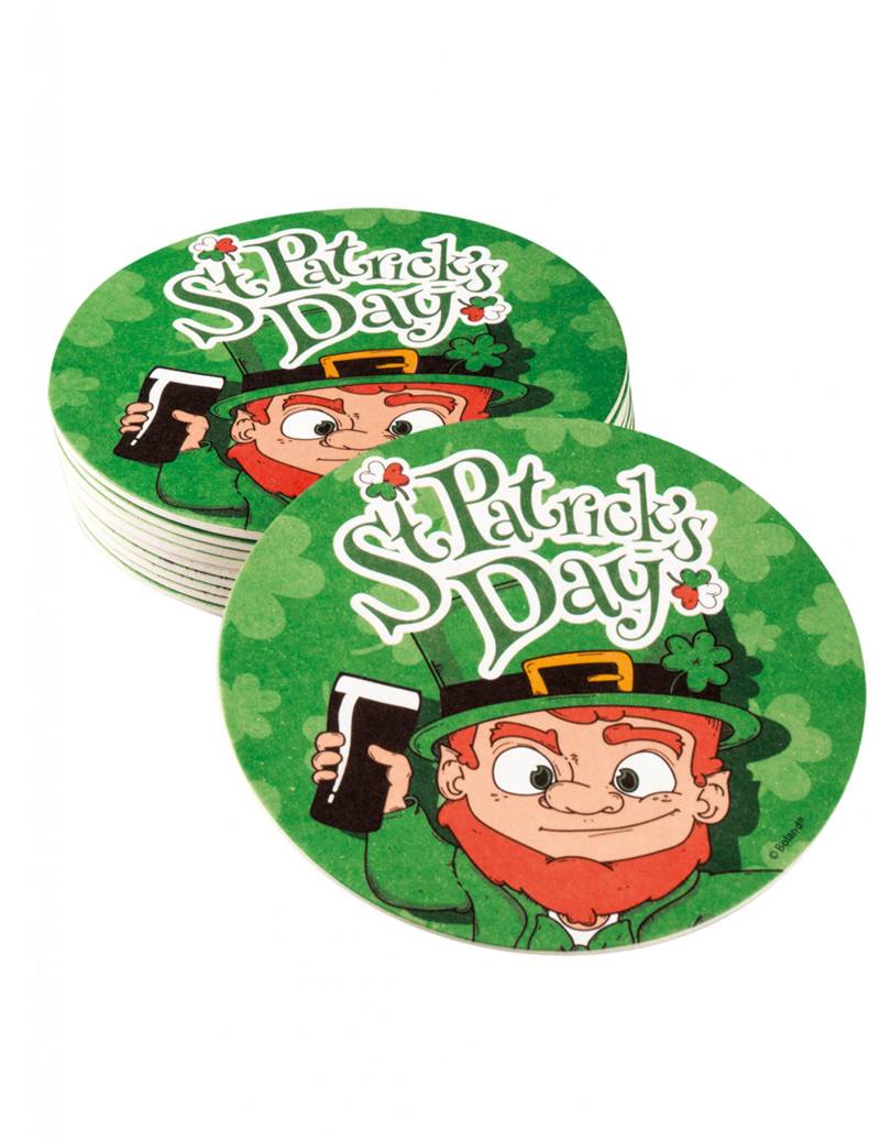 Saint Patrick's Day Untersetzer Tischdeko 10 Stück 10 cm von BOLAND BV