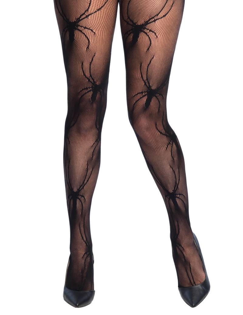 Spinnen Netzstrumpfhose für Damen schwarz von BOLAND BV