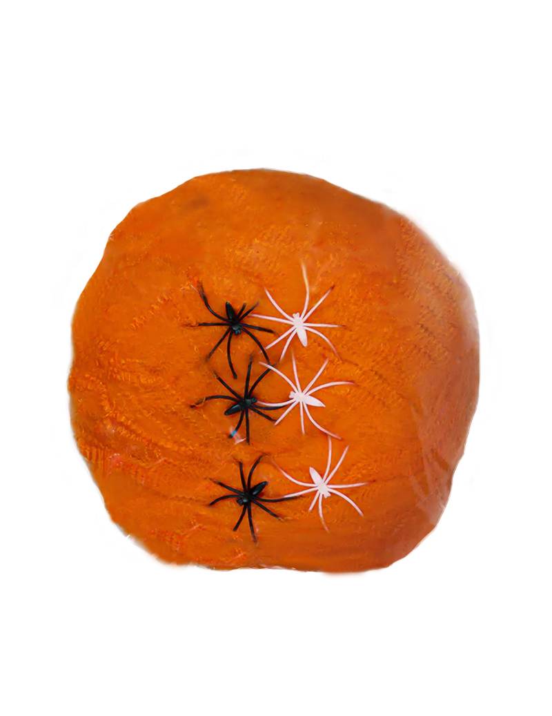 Spinnennetz mit Spinnen orange Halloween-Deko 31qm 100g von BOLAND BV