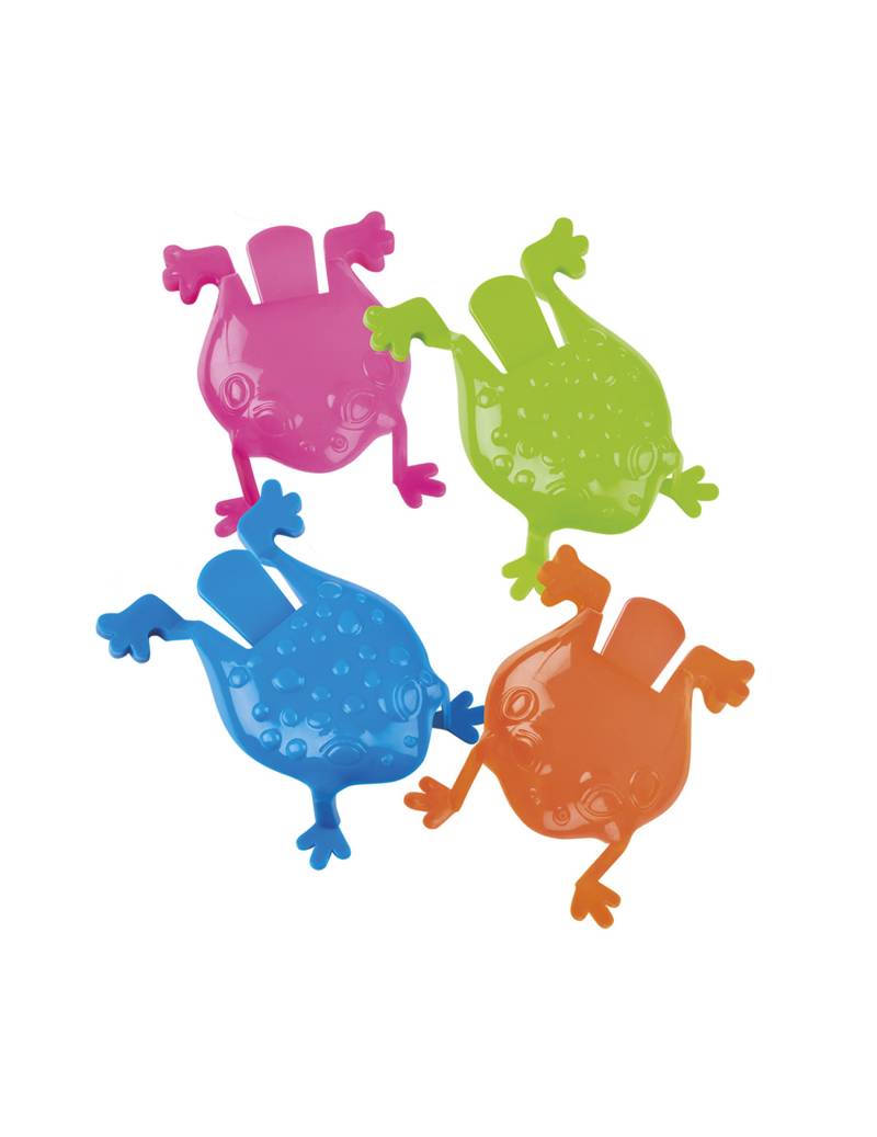 Spring-Frösche aus Plastik 4 Stück bunt von BOLAND BV