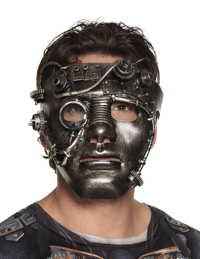 Steampunk-Maske mit Zahnrädern Kostüm-Accessoire bronze von BOLAND BV