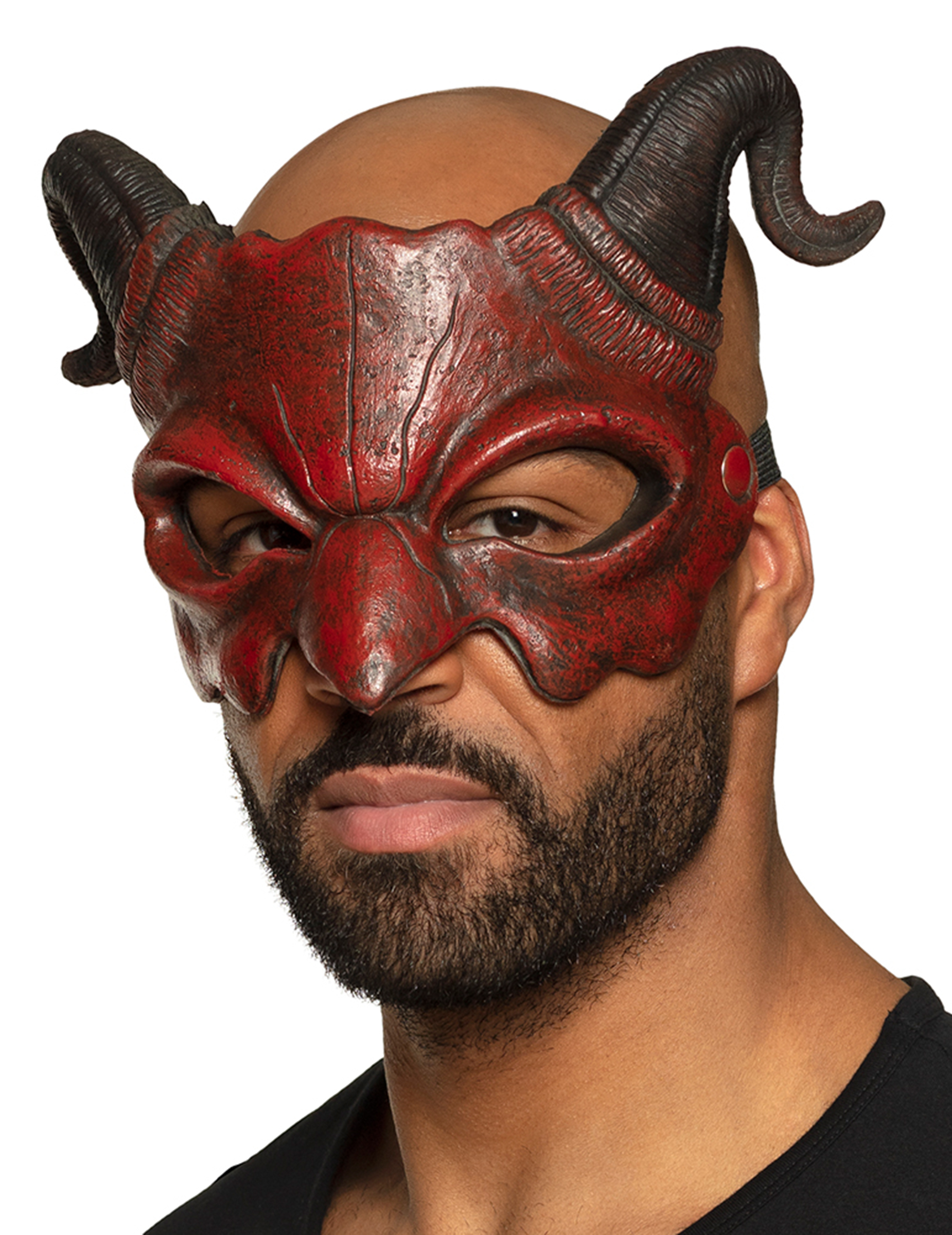 Teuflische Augenmaske mit Hörnern Dämonen-Maske rot-schwarz Teuflische Augenmaske mit Hörnern Dämonen-Maske rot-schwarz von BOLAND BV