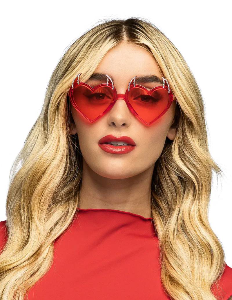 Teuflische rote Herzbrille für Erwachsene Teuflische rote Herzbrille für Erwachsene von BOLAND BV