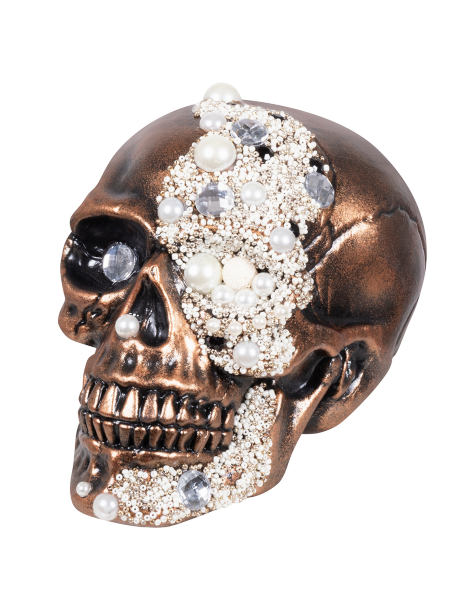 Totenkopf-Dekofigur mit Diamanten Partydeko Halloween bronze-weiss 16x15x21 cm Totenkopf-Dekofigur mit Diamanten Partydeko Halloween bronze-weiss 16x15x21 cm von BOLAND BV