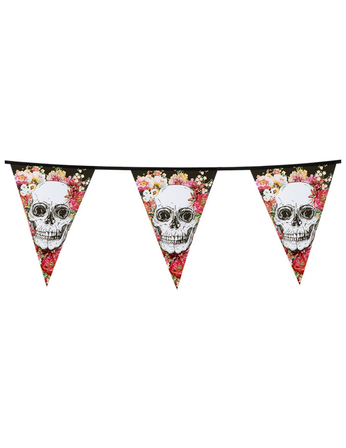 Totenkopf-Girlande Halloween-Dekoration bunt 6m Totenkopf-Girlande Halloween-Dekoration bunt 6m von BOLAND BV