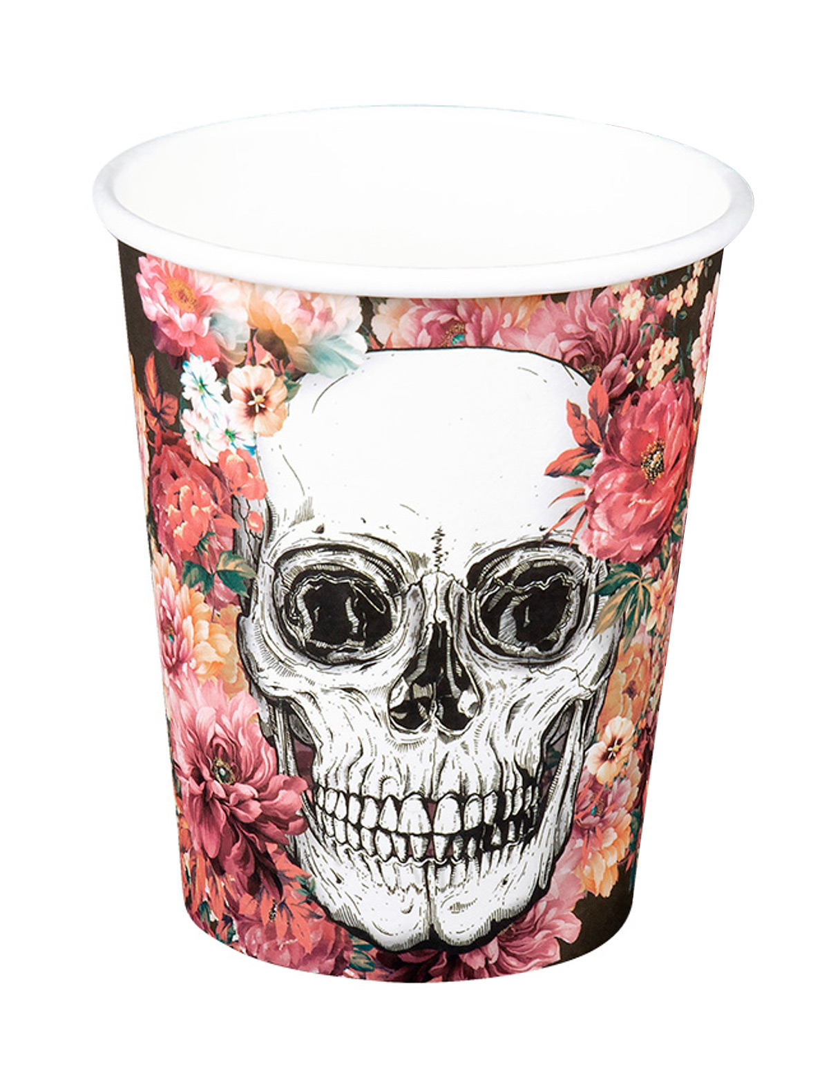 Totenkopf-Pappbecher Halloween-Dekoration 10 Stück bunt Totenkopf-Pappbecher Halloween-Dekoration 10 Stück bunt von BOLAND BV