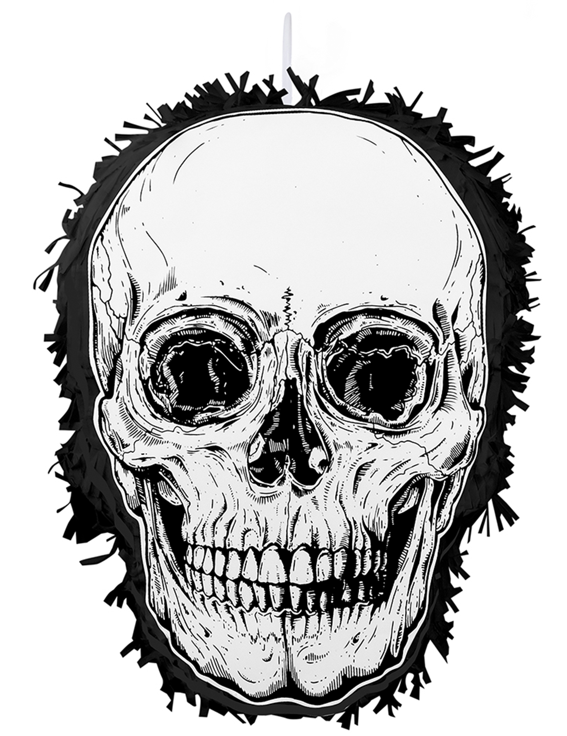 Totenkopf-Piñata Halloween-Deko schwarz-weiss 35x25 cm Totenkopf-Piñata Halloween-Deko schwarz-weiss 35x25 cm von BOLAND BV