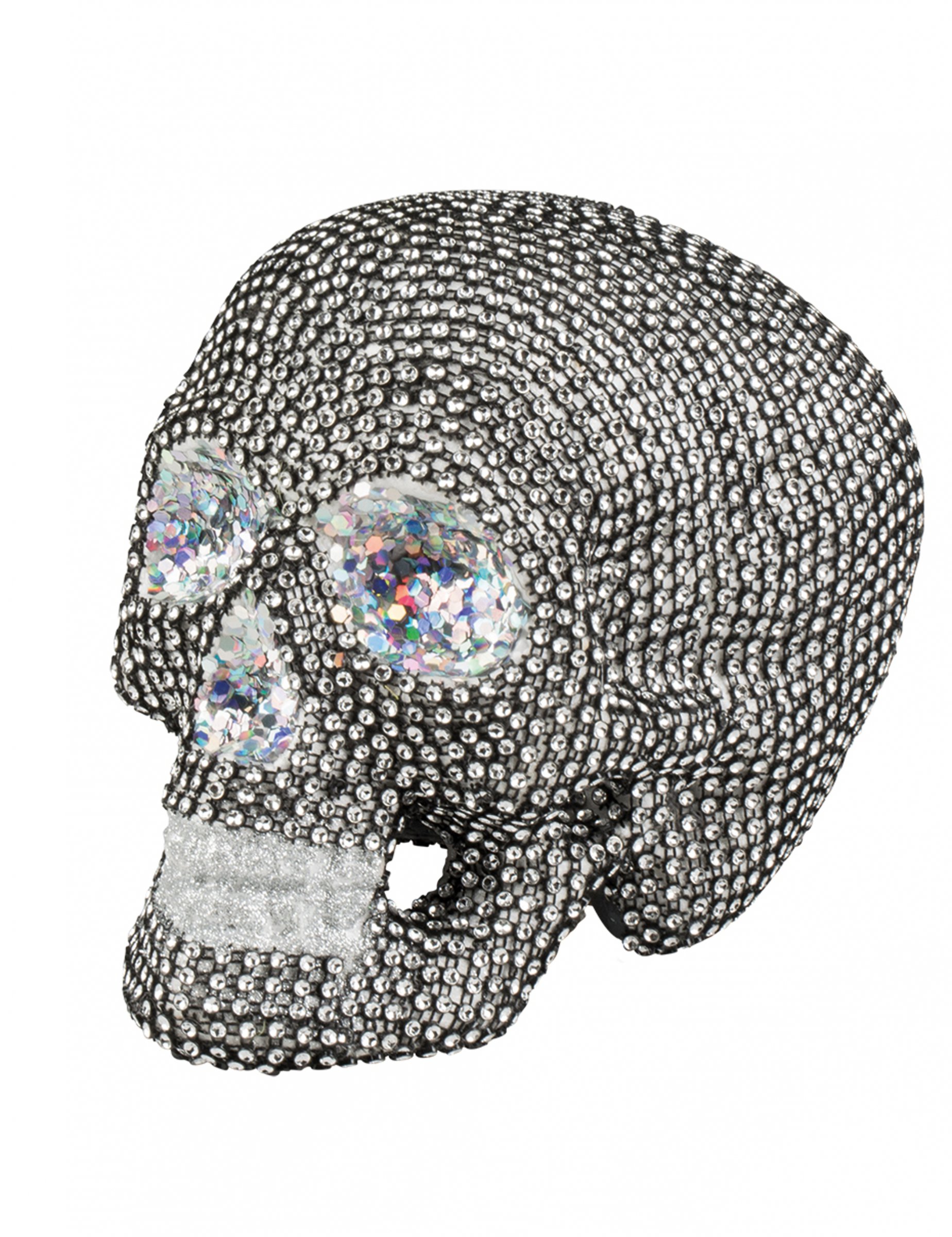 Totenschädel mit Schmucksteinen Halloween-Partydeko silber 19 x 15cm Totenschädel mit Schmucksteinen Halloween-Partydeko silber 19 x 15cm von BOLAND BV